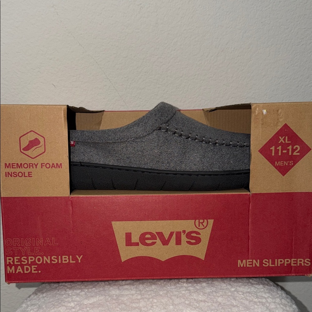 Levi's Charcoal Men's Slip-Ons